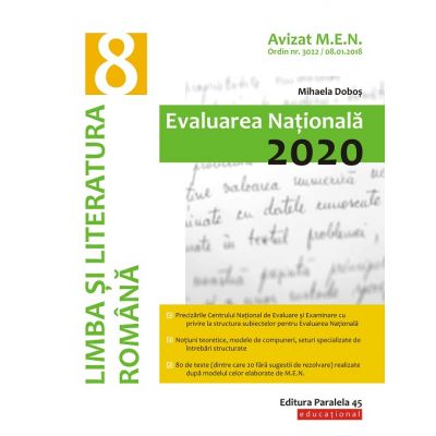 Evaluarea Nationala 2020-Limba si literatura romana pentru clasa VIII