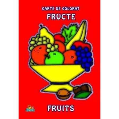 Carte de colorat A4 - Fructe