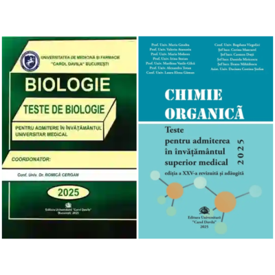 Set admitere UMF Carol Davila - Chimie+Biologie(ed. 2025)
