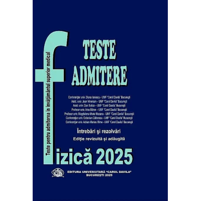 Fizica 2025 – Teste grila pentru admitere UMF Carol Davila